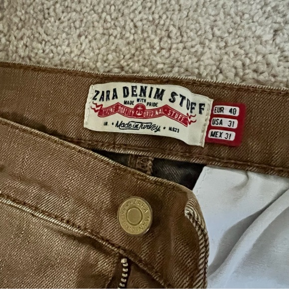 Zara tan denim men’s 31 workwear style - Picture 4 of 9